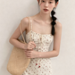 Soft Cherry Print Cami Dress with Ruffled Hem R9170