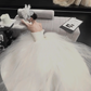 White tube top waist fluffy skirt tulle bridal dress R6047