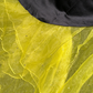 Black strapless fitted waist slim-fitting ball gown with yellow skirt R7005