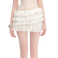 White halter neck waist cake tutu skirt homecoming dress R4384