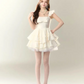 White slim waist sexy cake skirt homecoming dress R5256