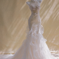 White halter neck diamond waist slim hip long dress bridal gown R5773