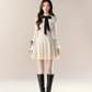 Apricot off-the-shoulder slim-waist sexy A-line short skirt homecoming dress R5396