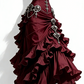 Black strapless fitted long ball gown R7210