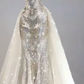 Apricot strapless rhinestone-embellished fitted mermaid ball gown R6446