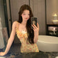 Romantic Yellow Floral Bodycon Dress R9120