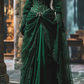 Green fitted sexy long high-class ball gown R7198