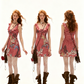 Red And White Gingham Cute Dog Print Sleeveless Tank Dress Women High Waist A-Line Mini Dress R9344