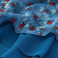 French retro blue floral ruffle dress 2025 new temperament long dress R2595