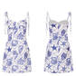 French suspender skirt holiday style dress high-end short skirt R2700