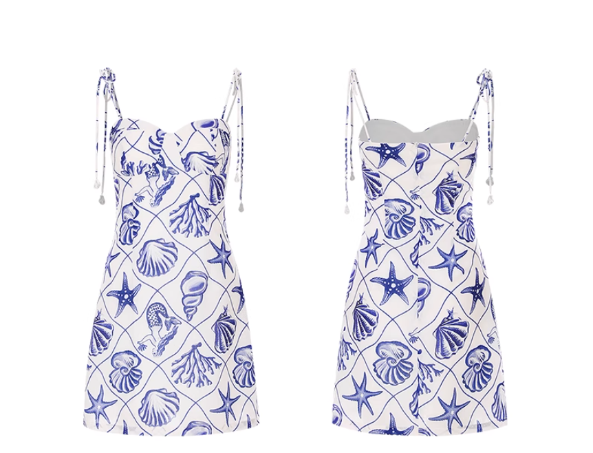 French suspender skirt holiday style dress high-end short skirt R2700