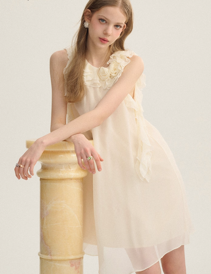 French halter neck short dress suspender skirt fairy skirt high-grade mini skirt female summer R3565