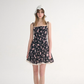 French style skirt short suspender skirt floral dress small flower skirt R2753