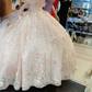 Pink Ball Gown Quinceanera Dresses Princess Dresses with Lace Appliques       S7024