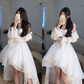 French White Tea Break Dress, Tulle Prom Dress Fairy Dress For Women, Victorian Dress, Graduation Dress    S2803