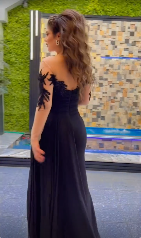 Black Long Evening Gowns,Sexy Formal Dress       S7063