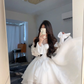 French White Tea Break Dress, Tulle Prom Dress Fairy Dress For Women, Victorian Dress, Graduation Dress    S2803