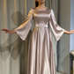 Long Sleeves Prom Dresses Beautiful Gowns For Ladies      S1251