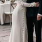 Off Shoulder Long Sleeves Wedding Dress Princess Bridal Gown        S6971
