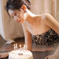Birthday party small dress skirt high-end niche temperament sequin tube top dress two-piece suit R1783