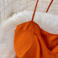 Summer sling holiday style gradient orange tie-dyed skirt knot design niche long skirt two-piece set R0321