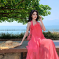 Women's ruffled halter neck dress gentle temperament atmosphere small skirt R0814