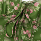 2025 Summer New Green Floral Seaside Vacation Mid-Length Suspender Dress R0941