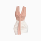 Pure desire style V-neck glitter sleeveless top 2025 hot girl irregular hip skirt suit R1160