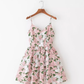 French retro floral slimming and waist cinching skirt with a large skirt and suspender R2874