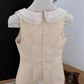 Chanel style baby doll collar dress with slim waist and short skirt R2014