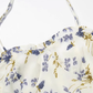 2025 Summer New French Blue Floral Holiday Style Mid-Length Suspender Dress R0923