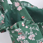 2025 Summer New Retro Green Floral Fungus Small A-line Suspender Dress R0926