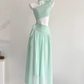 Off-shoulder sheer mesh waist dress R1992
