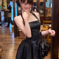 High-grade tube top halter neck dress 2025 backless waist tutu skirt R1214