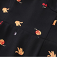 French holiday style black short floral new dress suspender skirt R2602