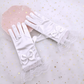 Girls Gloves Lace Bow Satin Elastic Children Flower Girl Dress Performance Dance Etiquette     S6246