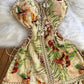 Retro floral tube top waist sexy mini skirt homecoming dress R2827