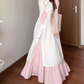Simple and generous dress minimalist sleeveless vest temperament suit skirt R0758