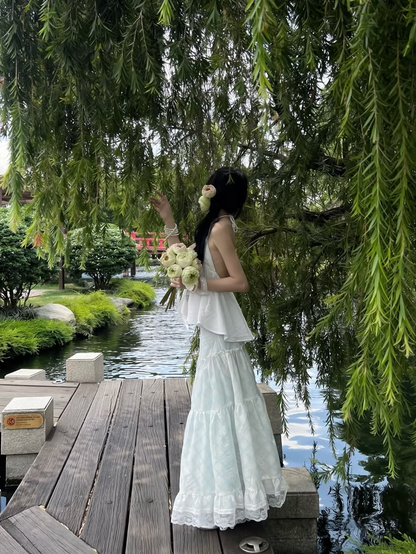Gentle Flowy Women's Prom Gown White Corset Maxi Evening Dress Birthday Dress — Fall Outfit 2026 New RS3226