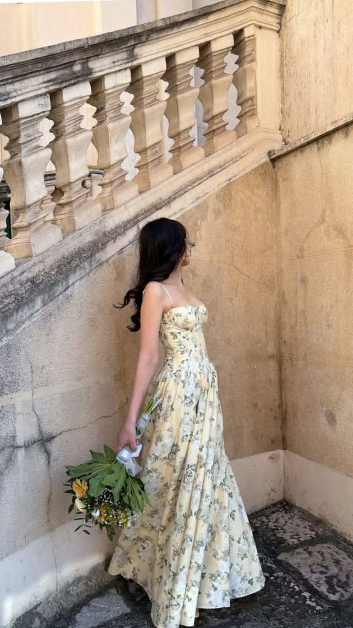 Resort Floral Satin Prom Gown Pastel Yellow Women's Maxi Birthday Dress Evening Dress RS2976