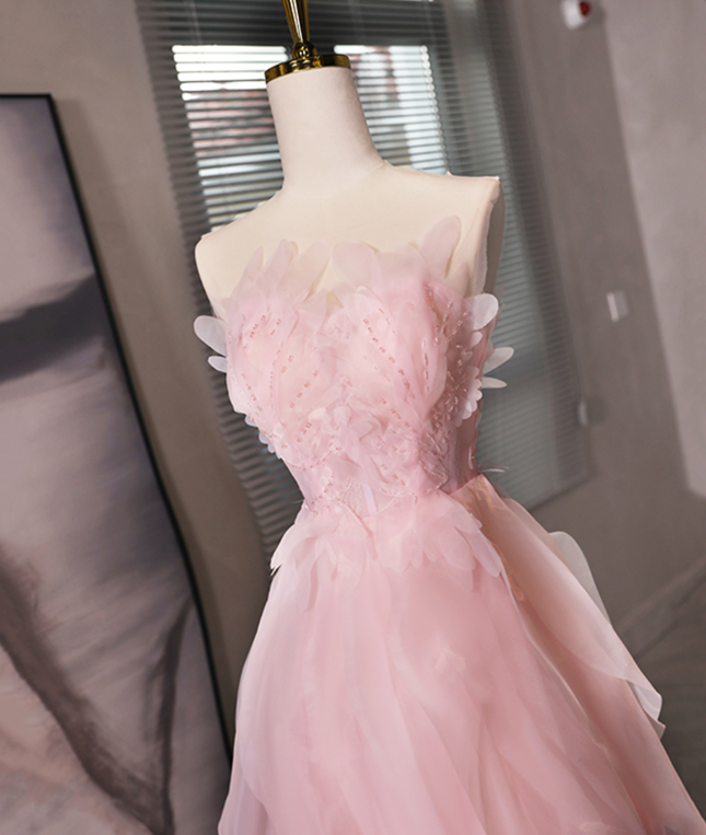 Sweet Pink Homecoming Dress , Floral Corset Mini Birthday Dress Party Dress RS1434