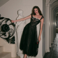 Flowy Tulle Women's Prom Gown Black Polka Dots Corset Maxi Evening Dress Birthday Dress — Fall Outfit 2026 New RS3193