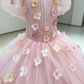 Floral Tulle Puffy Corset Prom Gown , Sweet Women's Maxi Birthday Dress Ball Gown RS2220