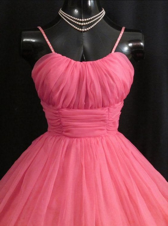 Princess Spaghetti Straps Corset Homecoming Dress , Puffy Women's Short Prom Dress Party Dress RS2227