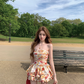 Vibrant Floral A-Line Strapless Bodycon Mini Birthday Dress Homecoming Dress RS286