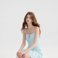 French floral suspender skirt holiday style dress short skirt wood ear skirt R2715