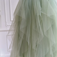 Light green suspender waist design puffy skirt homecoming dress R5194