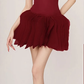 Red suspenders sexy waist slim skirt homecoming dress R4485