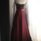 Deep red strapless fitted waist sexy long ball gown R6784