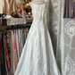 White suspender satin waist slim fit temperament A-line long skirt ball gown R6186